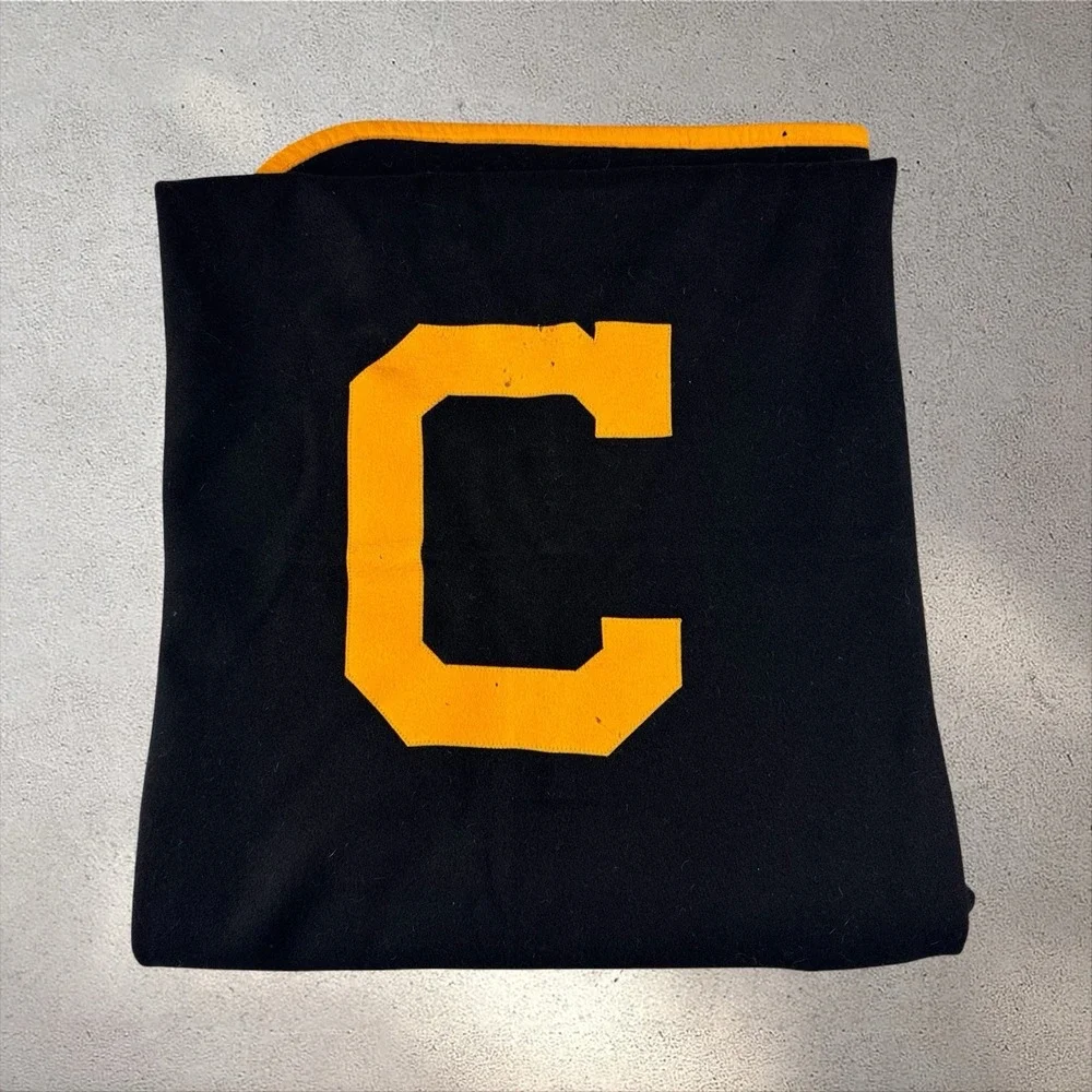 Vintage 50s 60s Colorado University Buffaloes Wool Stadium Blanket 58x68 Varsity